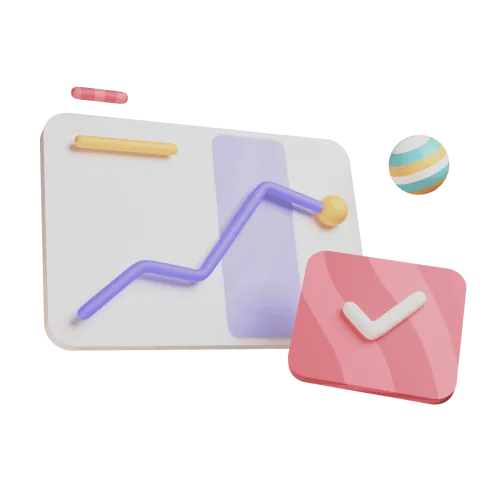 Ilustração de gráficos e processos automatizados